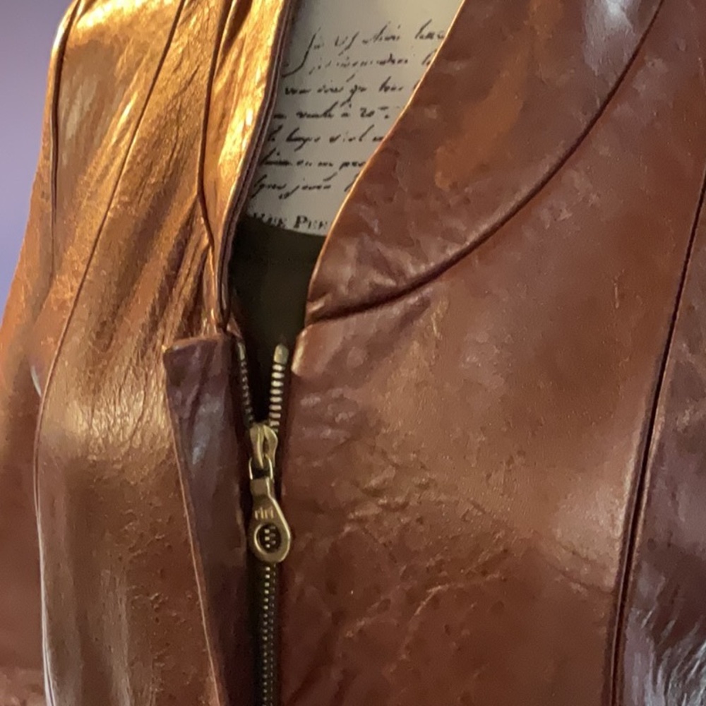Rebecca Minkoff Metallic Copper Leather Jacket - Picture 14 of 16